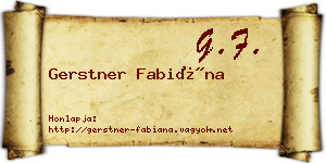 Gerstner Fabiána névjegykártya